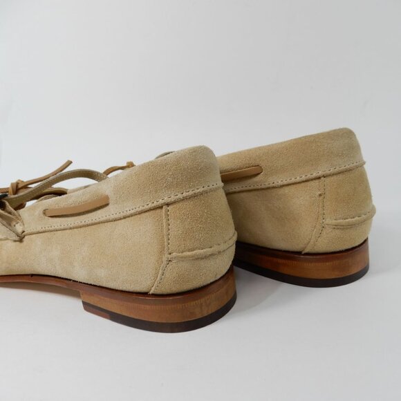 HEREU Lorea Moc Toe Lorea Mary Jane Loafers Size 10.5 41 Beige Suede NEW $470 - Picture 7 of 12